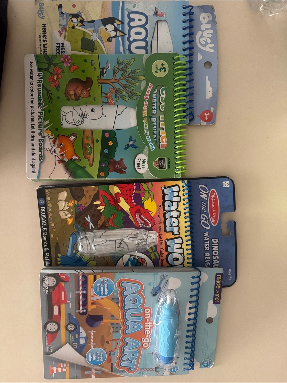 Melissa & Doug Water-Reveal Activity Books with Blue Water Pen